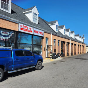 The storefront of Graeves Auto & Tire, a family owned auto repair shop in Olney, MD.