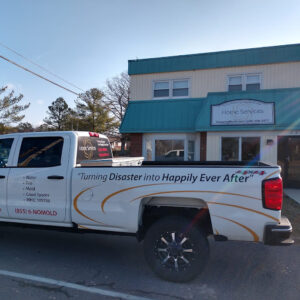 The storefront of Home Services Restoration, LLC, a local home restoration business in Maryland.