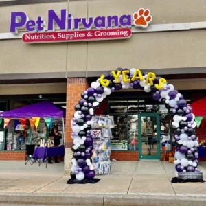 The storefront of Pet Nirvana, a pet store in Perry Hall and Bel Air, Maryland.