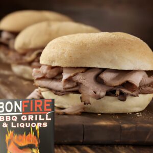 Bonfire Outdoor Charcoal Grill & Carry-Out Liquors